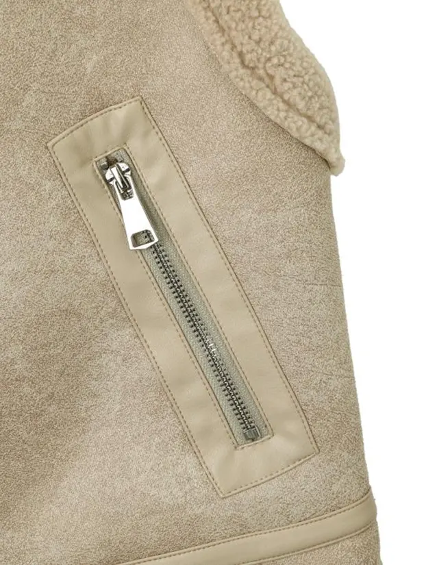 Zipper Stand Collar Heavyweight Sherpa Vest